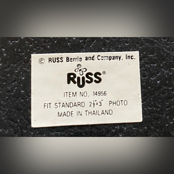 RUSS BERRIE & Co rose floral picture frame 3D ceramic vintage NEW size 4” X 5” - Picture 8 of 10